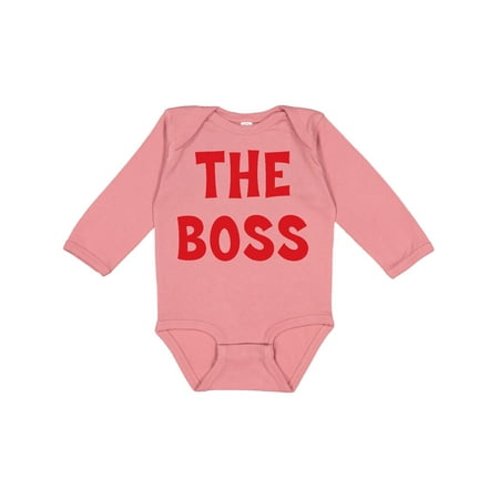 

Inktastic The Boss Gift Baby Boy or Baby Girl Long Sleeve Bodysuit
