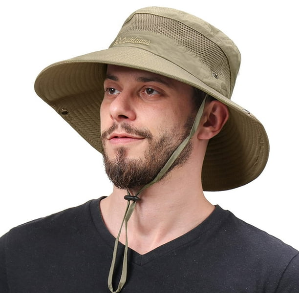 Fishing Hats for Men Sun Protection Mens Fishing Hat UPF 50+ Wide Brim Mens  Sun Hat Safari Hiking Gardening Hat 