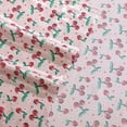 thumbnail image 5 of Betsey Johnson - Full Bed Sheets, Satin Bedding Set with Matching Pillowcases, Wrinkle & Fade Resistant, Silky Smooth for Healthy Hair (Cherry Good Day Pink), 5 of 5