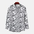 thumbnail image 2 of Top de camisa a rayas de manga larga con cuello levantado y bolsillo lateral único para otoño e invierno para hombre Pompotops oipoqjl50853, 2 of 9