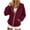 Wine, variant on Sweatshirt Jackets for Women Plus Size Hooded Long Sleeve Solid Color Zipper Sweatshirt with Plush Lining Winter Fashion Jacket for Casual Cozy Loungewear