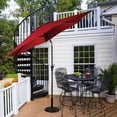 thumbnail image 3 of PRZL 10ft Outdoor Patio Umbrella, Market Table umbrella w/Tilt Adjustment and Crank, 180G Polyester, Garden Canopy for Deck Backyard Pool Indoor Outdoor(Burgundy), 3 of 15