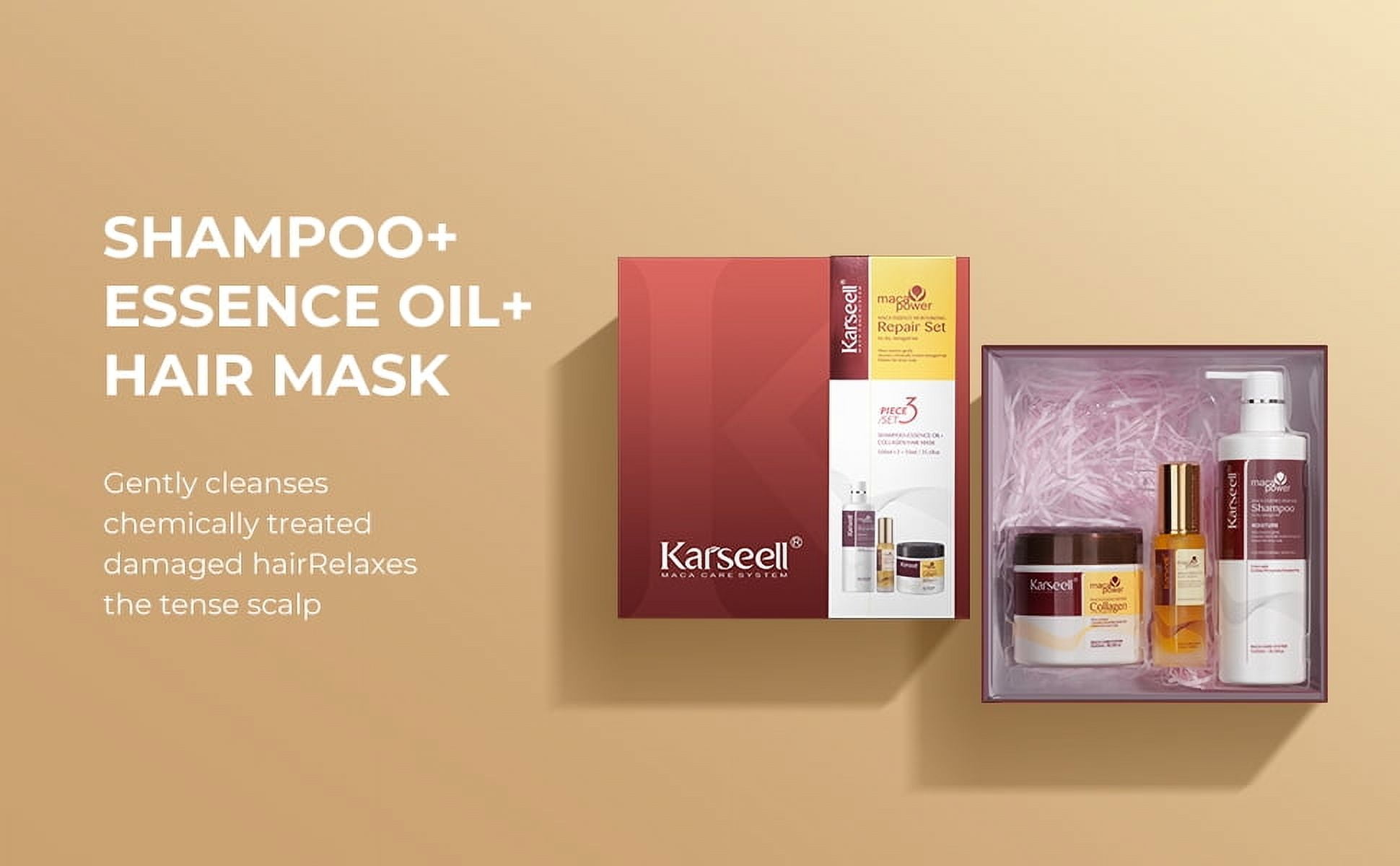 Karseell Collagen Hair Treatment Set, 16.9floz + 16.9floz + 1.69