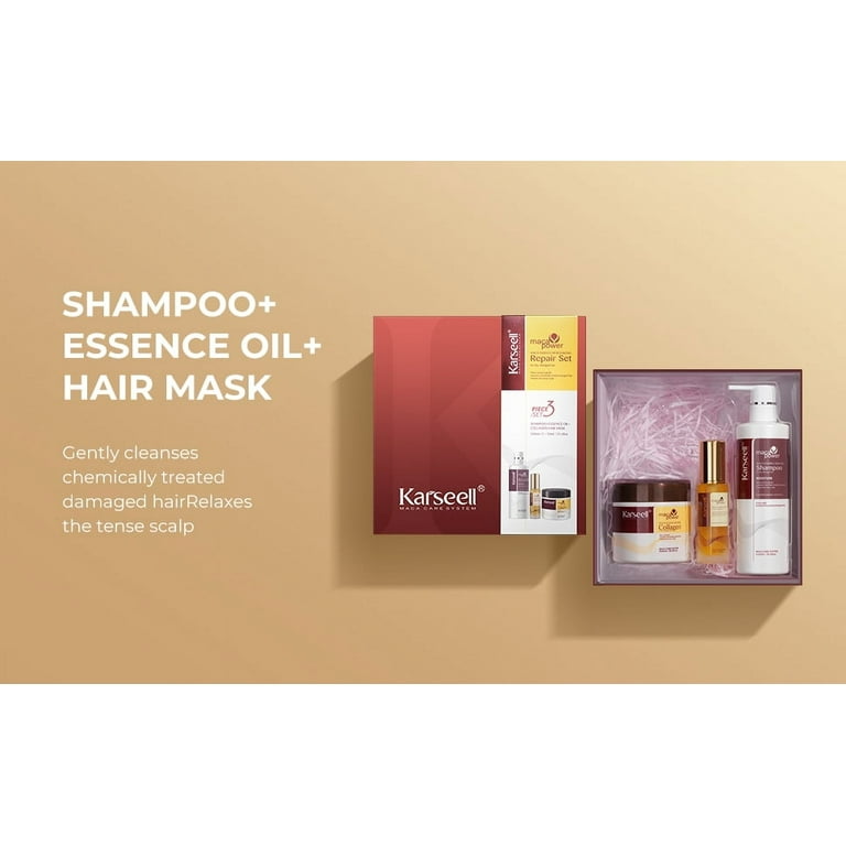 Karseell Collagen Hair Treatment Set, 16.9floz + 16.9floz + 1.69