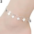 thumbnail image 2 of Yesbay Women Chic Silver Plated Butterfly Stars Bell Charm Anklet Bracelet Foot Chain, 2 of 5