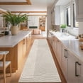 thumbnail image 3 of MeyJey 2'x10' Runner Rug for Hallways, Non Slip Modern Jacquard Textured Rugs Soft Geometric Rug for Entryway Bathroom Laundry Dorm, Beige, 3 of 15