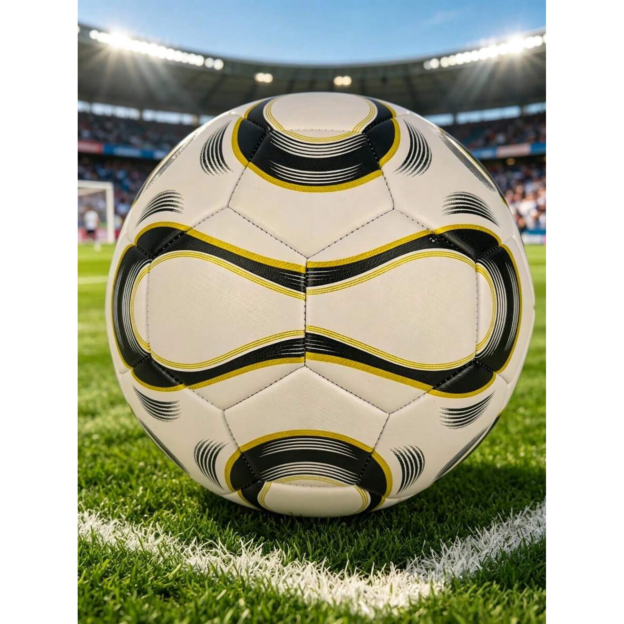 1pc Unisex Competition, Youth Student Training, Dirt-Resistant Easy To Clean, Wear-Resistant Standard Size 5 Hand-Stitched Football, Suitable For Outdoor, Indoor, Beach, Grass, Concrete Multi-Venue
