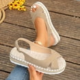 thumbnail image 6 of Under $15 Sandals Women, Xunlbb Women's Fashion Casual Summer New Beach Fish Mouth Thick Bottom Sandals(Khaki,42), 6 of 6