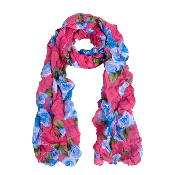 Elegant Featherweight Roses Floral Scarf