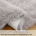 thumbnail image 4 of HA-EMORE Shaggy Soft Floor Mat Faux Sheepskin Area Rugs Floor Mat Luxury Beside Carpet Decorative Plush Shag Furry Carpet for Bedroom Living Room Floor, 4 of 9