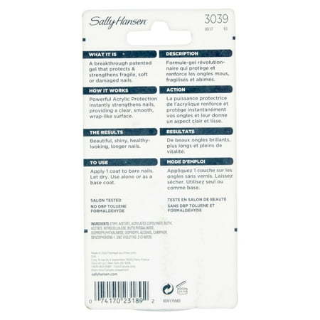 mode hard hardener wraps sally hansen nails oz transparent clear fl