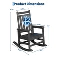 thumbnail image 2 of Gaderth Adirondack Rocking Chair,All Weather Plastic Adirondack Rocker,Outdoor Rocking Chair,Patio Chair Lawn Chair With High Back For Garden Backyard Balcony Porch,1PCS, 2 of 6
