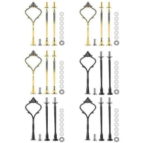 6 Set Tiered Tray Hardware For Cake Stand Mold Crown 3 Tier Cake Stand Fittings Hardware Holder For