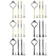 thumbnail image 1 of Juego de 6 bandejas escalonadas, herrajes para soporte de pastel, molde de corona, soporte de pastel de 3 niveles, herrajes, soporte para, 1 of 5