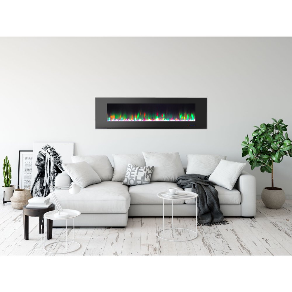 Cambridge Wall Mount Electric Fireplace Heater, 72"