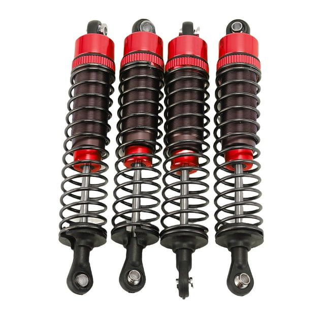 1/10 Scale 95mm RC Shock Absorbers, Aluminum Alloy Oil Filled 4 Pack Set for Off Road Crawling High Speed Racing Performance Upgrade