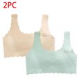 thumbnail image 2 of Babcutegg Bras for Kid Girls Adjustable Straps Juniors Training Bra Pull-on Design Seamless Comfortable Girls Underwear Mint Green Size 8, 2 of 7