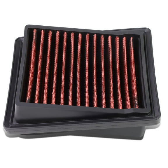 DNA Motoring AFPN-117-RD For 2007 to 2008 Honda Fit 1.5L Reusable & Washable Replacement High Flow Air Filter (Red) - L15A