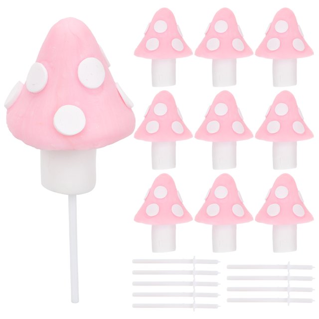 FELTECHELECTR 10 piezas de bonsái con forma de hongo en miniatura para decoración de micropaisajes, decoración para tartas