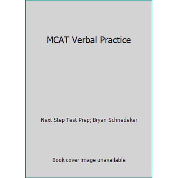 Pre-Owned MCAT Verbal Practice (Paperback) 1944935231 9781944935238