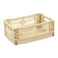thumbnail image 2 of Caja de almacenamiento, cesta de almacenamiento plegable, decoración, caja de plástico, cajón de oficina, organizador, contenedor de almacenamiento, o Amarillo, 2 of 8