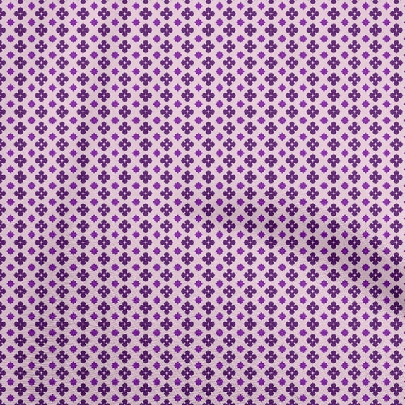oneOone Cotton Silk Violet Fabric Asian Block Print Sewing Fabric By The Yard Printed Diy Clothing Sewing Supplies 42 Inch Wide