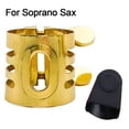 thumbnail image 1 of Sax Mouthpiece Clamp Reed Clip Clarinet Soprano Alto Tenor Sax with Rubber Cover, 1 of 9