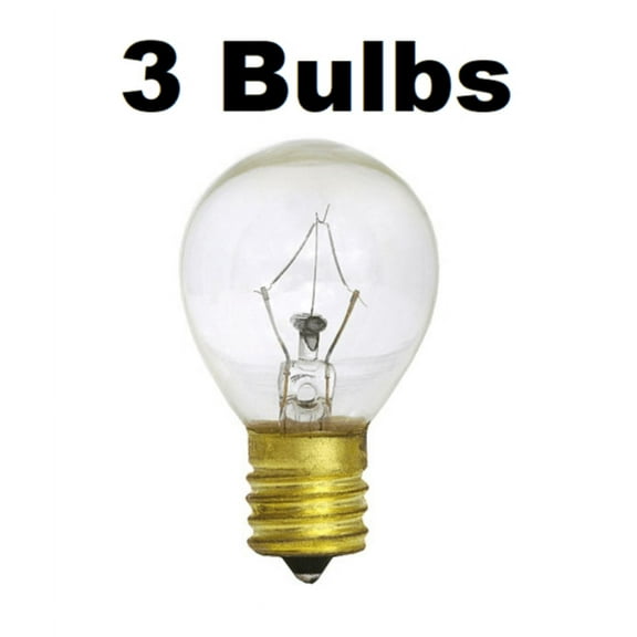 3 x 25W Lava Lamp Light Bulb S Type E17 Base 25 Watt S11, 25S11, 25S11N, S11N25