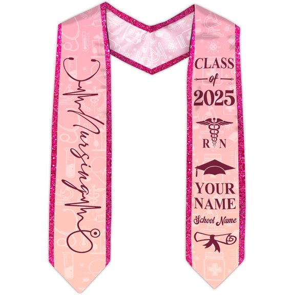 Custom Nurse Sash Graduation, RN Graduation Stole Gifts for Friends Nursing Student Senior Class Of 2025