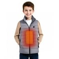 thumbnail image 6 of Heated Vests for Kids Girls Boys with 2 Heating Zones Intelligent Constant Temperature Sleeveless Jacket for Hiking Skiing New Girls Vests Tops Trendy Fall Gray 12 Years, 6 of 9
