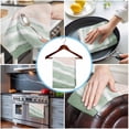 thumbnail image 3 of Ombre Green Ocean 1 Pack Kitchen Towel, Water Absorbent Dish Towel, Coastal Waves Beach Gradient Decorative Hand Towels - Quick Drying Cloth for Cooking Baking, 18x28 Inch, 3 of 8