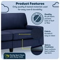thumbnail image 3 of Serta Palisades 78" Track Arm Sofa with Removable Covers Navy Blue, 3 of 17