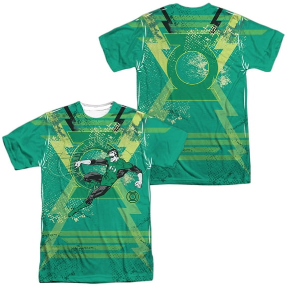 Green Lantern Weild The Logo Unisex Adult Sublimated Costume T Shirt (Front/Back), Medium
