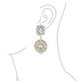 thumbnail image 3 of Bling Jewelry Womens Big Crystal Art Deco Vintage Style Gatsby Gemstone Dangle Earrings Gold & Black, 3 of 4