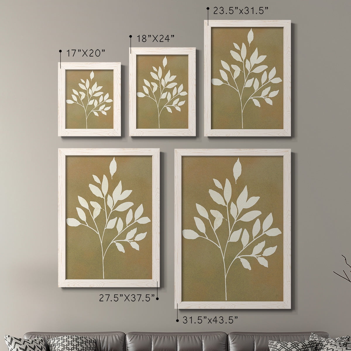 Honey Botanical I - Premium Framed Canvas 2 Piece Set - Ready to Hang