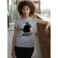 thumbnail image 3 of Black Cat Creepy Crazy Eyes Halloween Shirt Unisex Men's T-shirt, 3XL, H. Grey, 3 of 6