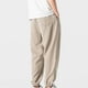 thumbnail image 5 of Pantalones largos casuales para hombre, cintura elástica, cordón ajustable, bolsillos cómodos, pantalones para hombre, 5 of 7
