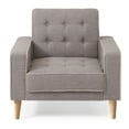 thumbnail image 3 of Glory Furniture Andrews Twill Fabric Convertible Chair in Gray, 3 of 6