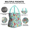 thumbnail image 3 of Pioneer Flower Floral Print Pattern Drawstring Lunch Bag Women - Drawstring Lunch Bag Insulated for Work Office - Stain-Resistant Large Lunchbags for Women with Multi-Pockets, 3 of 6