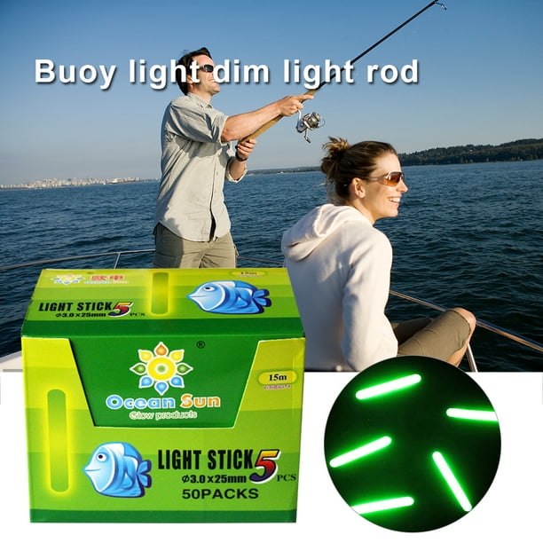 Unbranded Glow Sticks For Fishing Floats Bobbers, Green Fluorescent Light Sticks For Fishing Bells 3 2 1.5 1 Night Lighting Sticks For Fishing 50