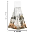 thumbnail image 6 of Yayeee Kitchen Hanging Hand Towels Set of 2 with Loop Bathroom Absorbent Tie Towel, Halloween Pumpkin Field, 6 of 7