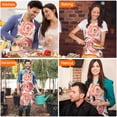 thumbnail image 4 of Pioneer Flower Floral Print Pattern Apron-Garden Aprons for Women with Pockets-Cotton Linen Waterproof Kitchen Cooking Gardening Aprons Adjustable for Kitchen,Cooking,BBQ and Salon 33x27 Inch, 4 of 7