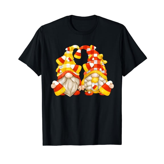 Funny Halloween Candy Corn Decor - Cute Candycorn Gnomes T-Shirt