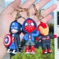 thumbnail image 2 of Vengadores dibujos animados capitán Spider Man llavero de silicona Ironman Hulk Deadpool muñeca llavero bolsa accesorios llavero de coche xuanjing  unisex, 2 of 2