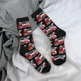 thumbnail image 5 of KLL Fire and Rescue Truck Print Cool Socks Men's Women's Crew Socks Funny Crazy Novelty Stockings, 5 of 6