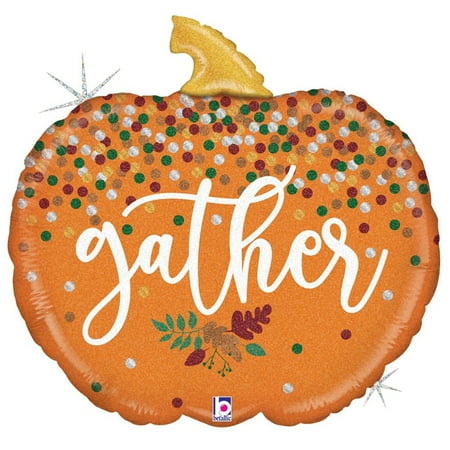 28 inch Gather Pumpkin Foil Mylar Balloon - Party Supplies Decorations
