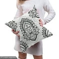 thumbnail image 5 of Ambesonne Ethnic Fabric by the Yard Upholstery, Mandala Art Lotus Flower, 10 Yards, White and Charcoal Grey, 5 of 5