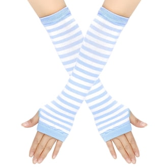 Opaque stripes arm warmer 422-BLACK-NGREEN - Walmart.com