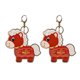 thumbnail image 1 of Llavero con colgante de caballo rojo acrílico, diseño de dibujos animados, anilla de metal con bendiciones de Año Nuevo, mochila escolar, regalo para festivales, 2026, 1 of 8