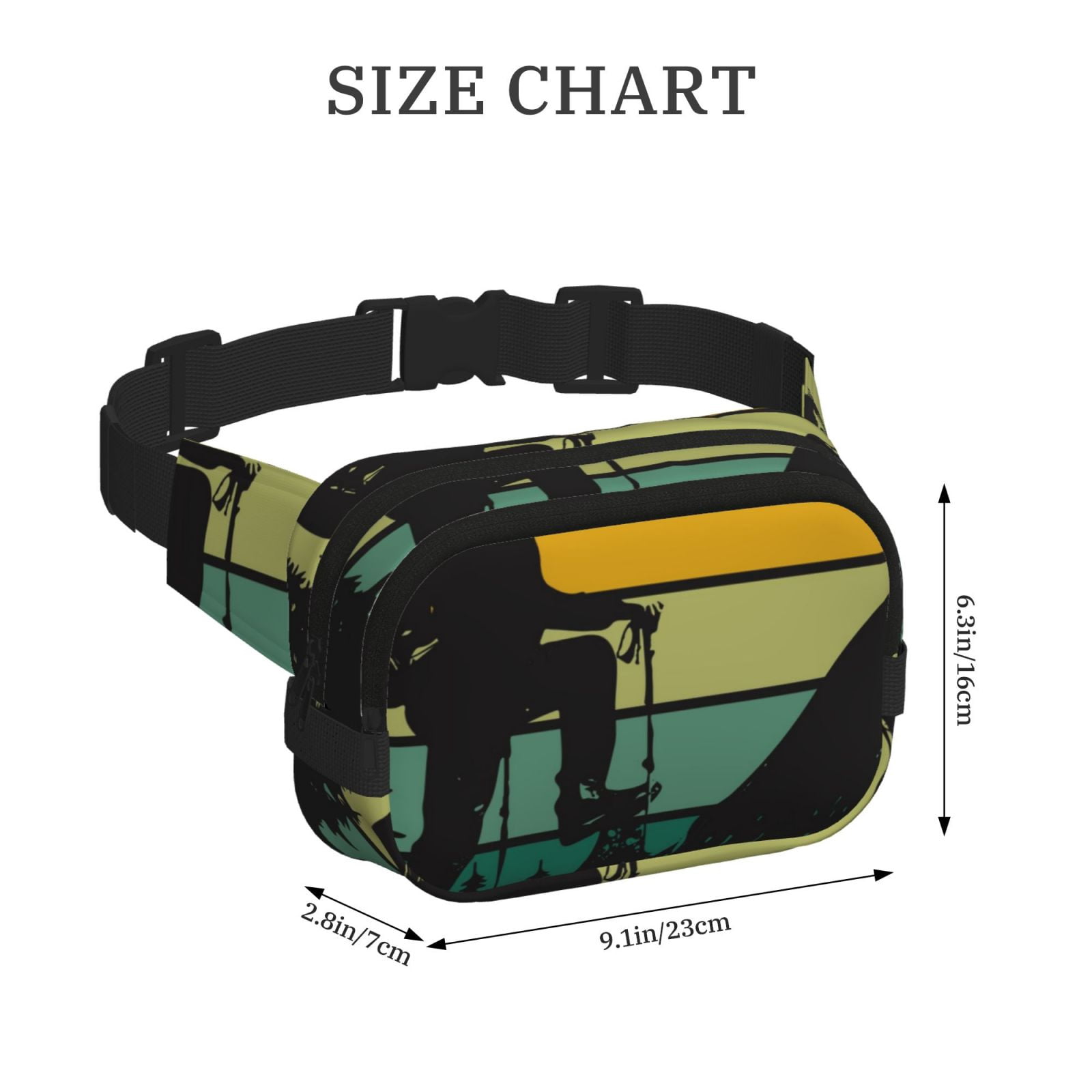 Picia Not All Who Wander Are Lost 1 Print Square Double-Layer Waist Bag Mini Adjustable Waist Belt Bag Exercise Running Travel Hiking